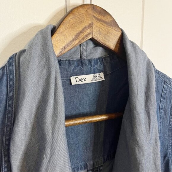 Dex Lightweight Blue Drawstring Jacket. Size XS. - Picture 7 of 9